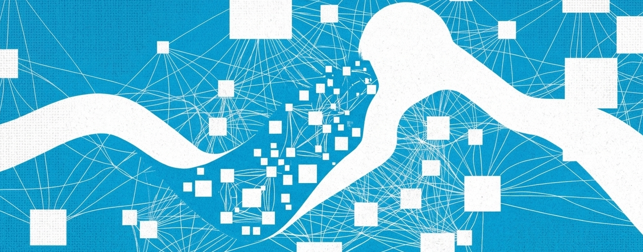 Abstract network of interconnected nodes